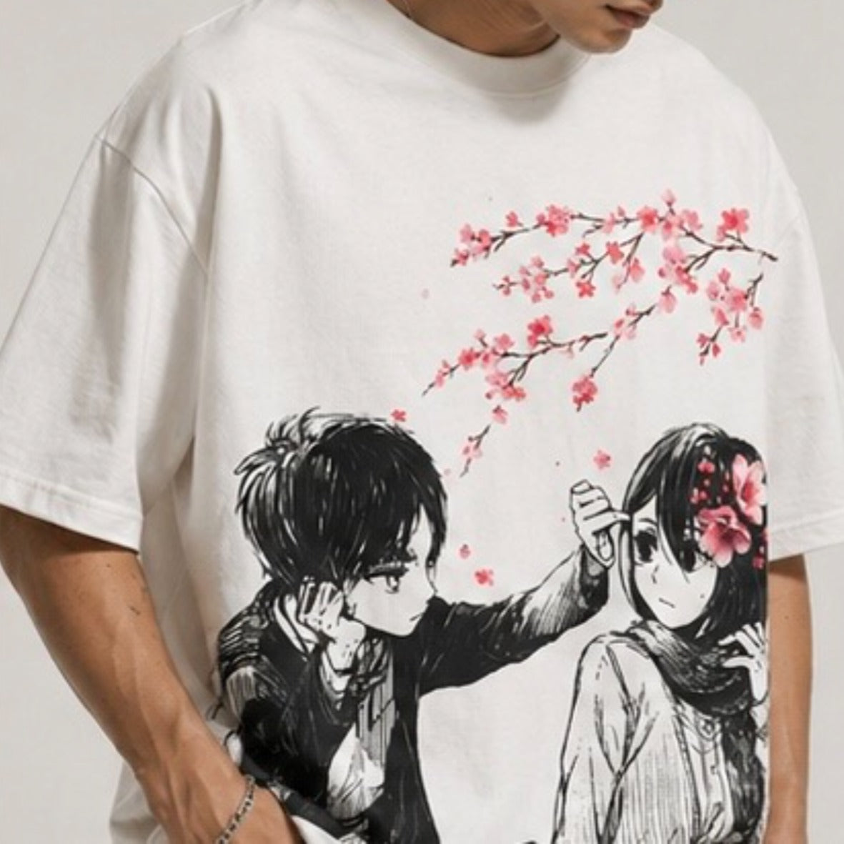 EREN AND MIKASA OVERSIZED T-SHIRT